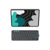 Logitech Flip Folio - Tastatur und Foliohülle - full size - kabellos - Bluetooth 5.1 LE - QWERTZ - Deutsch - Graphite