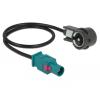 Delock Antennenkabel FAKRA Z Stecker > ISO Stecker RG-174 30 cm schwarz