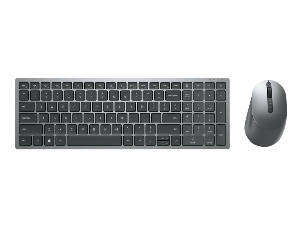 Dell Multi-Device KM7120W - Tastatur-und-Maus-Set - kabellos - Bluetooth, 2.4 GHz - Deutsch - mit 3 years NBD Advance Exchange - für Latitude 3420, 5421, 5521, OptiPlex 3080, 5080, 70XX, Precision 3640, 7550, XPS 15 9510