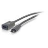 C2G 3ft USB C Extension Cable - USB C to USB C Extension Cable - USB 3.1 Gen 1 - 5Gbps - M / F - USB-Verlängerungskabel - 24 pin USB-C (M) zu 24 pin USB-C (W) - USB 3.1 Gen 1 / Thunderbolt 3 - 3 A - 91.4 cm - geformt - Schwarz