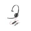 Poly Blackwire 3210 - Blackwire 3200 Series - Headset - On-Ear - kabelgebunden - USB-C - Schwarz - Zertifiziert für Skype für Unternehmen, Cisco Jabber Certified, Avaya Certified, UC-zertifiziert - Replaces Poly SKU 209748-104