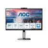 AOC Value-line 24V5CW / BK - V5 series - LED-Monitor - 61 cm (24") (23.8" sichtbar) - 1920 x 1080 Full HD (1080p) @ 75 Hz - IPS - 300 cd / m² - 1000:1 - 4 ms - HDMI, DisplayPort, USB-C - Lautsprecher - Schwarz