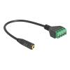 Delock Kabel Klinkenbuchse 2,5 mm 4 Pin zu Terminalblock Adapter 20 cm