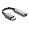 Delock - Videoadapter - DisplayPort männlich zu HDMI weiblich - 10 cm - Schwarz, Grau - aktiv, 8K60Hz (7680 x 4320) Unterstützung (DSC), Unterstützung für 8K30Hz (7680 x 4320)