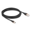Delock USB 2.0 Kabel USB Typ-A Stecker zu USB-C Stecker 4 m schwarz Silikon