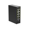 D-Link DIS 100G-10P - Switch - industriell - unmanaged - 8 x 10 / 100 / 1000 (PoE) + 2 x Gigabit SFP - an DIN-Schiene montierbar - PoE (240 W) - für DIS S301SX, S302SX, S310LX