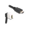 Delock - HDMI-Kabel - HDMI männlich zu HDMI weiblich abgewinkelt, Keystone - 20 cm - Schwarz / Weiß - unterstützt 8K 60 Hz (7680 x 4320)