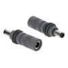 Delock - Netzteil - DC-Anschluss 5,5 mm x 2,1 mm (M) zu DC-Anschluss 5,5 mm x 2,1 mm (W) - 20 V - 5 A - Grau