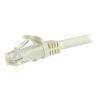 StarTech.com 15m Cat6 Snagless Gigabit UTP Netzwerkkabel - Cat 6 RJ45 Netzwerkkabel mit Knickschutz - Weiß - Patch-Kabel - RJ-45 (M) zu RJ-45 (M) - 15 m - UTP - CAT 6 - geformt, ohne Haken - weiß