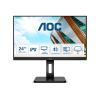 AOC Q24P2Q - LED-Monitor - 60.5 cm (23.8") - 2560 x 1440 QHD @ 75 Hz - IPS - 250 cd / m² - 1000:1 - 4 ms - HDMI, VGA, DisplayPort - Lautsprecher - Schwarz