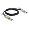 Delock - Externes SAS-Kabel - 4x Shielded Mini MultiLane SAS (SFF-8088), 26-polig (M) zu 4x Shielded Mini MultiLane SAS (SFF-8088), 26-polig (M) - 1 m