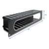Delock 19 Zoll 2 HE Kabelmanagement Rangierpanel mit Öffnung und Kantenschutz schwarz