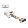 Delock Assembly Kit - Serieller Adapter - 15 pin D-Sub (DB-15) (M) schraubbar zu RJ-45 (8-polig) (W) - einzeln zuweisbare serielle Schnittstelle - weiß