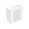 8 Tasten - lernt IR-Fernbedienungscodes von anderen Fernbedienungen - unterstützt RS-232, 12V Trigger, Zeitplanung - mehrere Befehle pro Taste - Doppelraum-Modul - 1-Gang UK-Rahmen und Unterputzdose enthalten - weiß