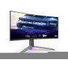 AOC AGON PRO PD34 Porsche Design - OLED-Monitor - Gaming - gebogen - USB - 87 cm (34") - 3440 x 1440 WQHD @ 240 Hz - 1000 cd / m² - 15000000:1 - DisplayHDR 400 True Black - 0.03 ms - 2xHDMI, 2xDisplayPort, USB-C - Lautsprecher - Schwarz, Silber