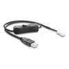 Delock - Netzkabel für Lüfter - USB (M) zu 3-poliger Lüfteranschluss (M) - 5 V - 50 cm - Ein / Aus-Schalter