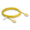 Delock RJ45 Netzwerkkabel Cat.6 UTP Ultra Slim 3 m gelb mit kurzen Steckern