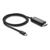 Delock - Videoadapter - USB-C männlich zu HDMI männlich - 1 m - dreifach abgeschirmtes Koaxialkabel - Schwarz - Unterstützung für 4K60Hz (3840 x 2160), DP Alt-Modus Unterstützung