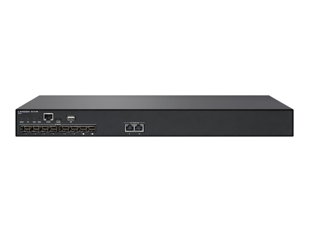 LANCOM XS-5110F - Switch - L3 - managed - 8 x 1 Gigabit / 10 Gigabit SFP+ + 2 x 1 / 2.5 / 5/10GBase-T - an Rack montierbar