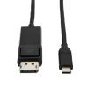 Eaton Tripp Lite Series USB C to DisplayPort Adapter Cable USB 3.1 Gen 1 Locking 4K USB Type-C to DP, USB C to DP, 3ft - DisplayPort-Kabel - 24 pin USB-C (M) umkehrbar zu DisplayPort (M) Verriegelung - USB 3.1 Gen 1 / Thunderbolt 3 / DisplayPort 1.2