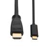 Eaton Tripp Lite Series USB C to HDMI Adapter Cable USB 3.1 Gen 1 4K M / M USB-C Black 6ft - Videokabel - HDMI männlich zu 24 pin USB-C männlich umkehrbar - 1.8 m - Schwarz - 4K Unterstützung