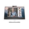 HP E24mv G4 Conferencing Monitor - E-Series - LED-Monitor - 61 cm (24") - 1920 x 1080 Full HD (1080p) @ 60 Hz - IPS - 250 cd / m² - 1000:1 - 5 ms - HDMI, VGA, DisplayPort - Lautsprecher - Silber, schwarzer Kopf