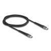 Delock USB 2.0 Kabel USB-C Stecker zu Stecker mit verlängertem Knickschutz 60 W 1 m