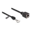 Delock Kabel RJ45 Buchse zu Pfostenbuchse 2,00 mm 8 Pin Cat.5e 23 cm schwarz