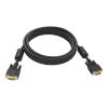 VISION Professional installationstaugliches VGA-Verbindungskabel - 30 JAHRE GARANTIE - Vergoldete Anschlüsse - Ferritkerne an beiden Enden - VGA (M) zu VGA (M) - Außendurchmesser 8,0 mm - 28 AWG - 10 m - Schwarz