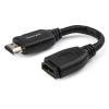StarTech.com HD2MF6INL 15 cm High Speed HDMI-Verlängerungskabel St / Bu - HDMI 2.0 Adapterabel mit 4K 60Hz - Kurz - HDMI-Verlängerungskabel - HDMI männlich gerade zu HDMI weiblich gerade - 15.2 cm - Doppelisolierung - Schwarz - 4K Unterstützung