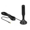 Antenne LTE SMA Stecker 3 - 5 dBi 12,4 cm starr omnidirektional mit magnetischem Standfuß und Anschlusskabel RG-174 A / U 3 m outdoor schwarz Delock