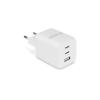DICOTA - Netzteil - kompakt, GaN - 65 Watt - 5 A - PD 3.0 - 3 Ausgabeanschlussstellen (2 x USB-C, USB) - weiß - Europa