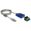 Seriell Adapterkabel USB 2.0 Typ-A zu RS-422 / 485 DB9 ESD Schutz 15 kV Überspannungsschutz 600 W erweiter Temperaturbereich Delock