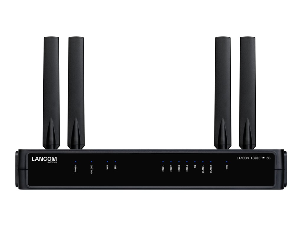 LANCOM 1800EFW-5G - Wireless Router - DSL / WWAN 1GbE - Wi-Fi 6 - Dual-Band - 5G, 4G, 3G - VoIP-Gateway - für P / N: 10741, 10742, 10752, 10753, 10754, 10764, 10765, 10766, 10776, 10777, 10778, 60207