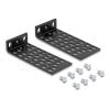 Delock - Halterung - Universal - Rack montierbar - Schwarz - 1U (Packung mit 2 Stück)