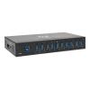 Eaton Tripp Lite series 10-Port Industrial-Grade USB 3.0 SuperSpeed Hub - 20 kV ESD Immunity, Iron Housing, Mountable - Hub - 10 x SuperSpeed USB 3.0 - an DIN-Schiene montierbar, wandmontierbar