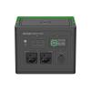 Schneider OffGrid 500 - Tragbares kraftwerk - LCD, Lithium-Ionen, 2 CEE 7 / 3 Schuko-Steckdosen, Sinuswelle, 3 USB-A, 2 USB-C, kabelloses Ladegerät - AC 195 - 265 / DC 12 -30 V - 500 Watt - Lithium-Ionen - 517 Wh - Ausgangsanschlüsse: 2 - Schwarz, grün