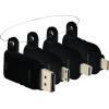 Vier Adapter: mDP zu HDMI / DP zu HDMI / mini HDMI zu HDMI / USB-C zu HDMI - 4K - Kabellänge 450 mm - schwarz