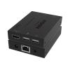 HDMI- und USB-over-IP-Empfänger - nur Empfänger, Sender muss separat erworben werden - überträgt HDMI eins zu eins oder eins zu vielen - überträgt USB 1.1 - Plug-and-Play - IR-Durchleitung - bei nur einem Empfänger kann direkt verbunden und das Netzw