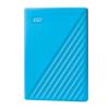 WD My Passport WDBPKJ0040BBL - Festplatte - verschlüsselt - 4 TB - extern (tragbar) - USB 3.2 Gen 1 - 256-Bit-AES - Blau