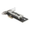 Delock Wechselrahmen PCI Express Karte für 1 x M.2 NMVe SSD - Low Profile Formfaktor