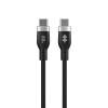 HyperJuice - USB-Kabel - 24 pin USB-C (M) zu 24 pin USB-C (M) - USB 2.0 - 1.5 m - USB Power Delivery (60W), Baureihe mit erweitertem Leistungsbereich (EPR - Schwarz