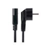 StarTech.com 3 m C13 Stromkabel, EU Schuko auf C13, 10A 250V, Netzkabel - Stromkabel - power CEE 7 / 7 (S) gewinkelt zu power IEC 60320 C13 - Wechselstrom 250 V - 10 A - 3 m - geformt - Schwarz