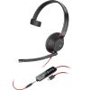 Poly Blackwire 5210 - Blackwire 5200 series - Headset - On-Ear - kabelgebunden - 3,5 mm Stecker, USB-C - Schwarz - Zertifiziert für Microsoft Teams, Zertifiziert für Skype für Unternehmen, Cisco Jabber Certified, Avaya Certified, Works With Chromeboo