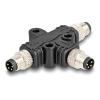 Delock M8 T-Splitter A-kodiert 4 Pin 1 x Stecker zu 2 x Stecker Parallelschaltung