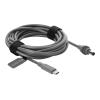 Delock - Stromkabel - USB-C (M) zu Gleichstromstecker 5,5 x 2,1 mm (M) - 20 V - 5 A - 3 m - Grau