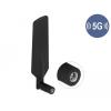 Antenne 5G LTE SMA Stecker -1 - 3 dBi omnidirektional drehbar mit Kippgelenk schwarz Delock
