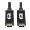 Eaton Tripp Lite Series Thunderbolt 3 Cable 40 Gbps Active 5A 100W PD 4K USB C M / M 2M Black - USB-Kabel - 24 pin USB-C (M) zu 24 pin USB-C (M) - Thunderbolt 3 - 5 A - 2 m - aktiv, USB-Stromversorgung (5A, 100 W), 4K Unterstützung - Schwarz