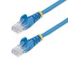 StarTech.com 3m Cat5e RJ45 UTP Netzwerkkabel Snagless - Cat 5e Patchkabel - Blau - Stecker / Stecker - Patch-Kabel - RJ-45 (M) zu RJ-45 (M) - 3 m - UTP - CAT 5e - geformt, ohne Haken - Blau