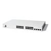 Catalyst C1200-24T-4X Switch: - 24Port 1GE, 4Port 10GE SFP+, noPOE, Fanless, - Rack-mountable with Kit included. Spare-Part: RCKMNT-1RU-1K=